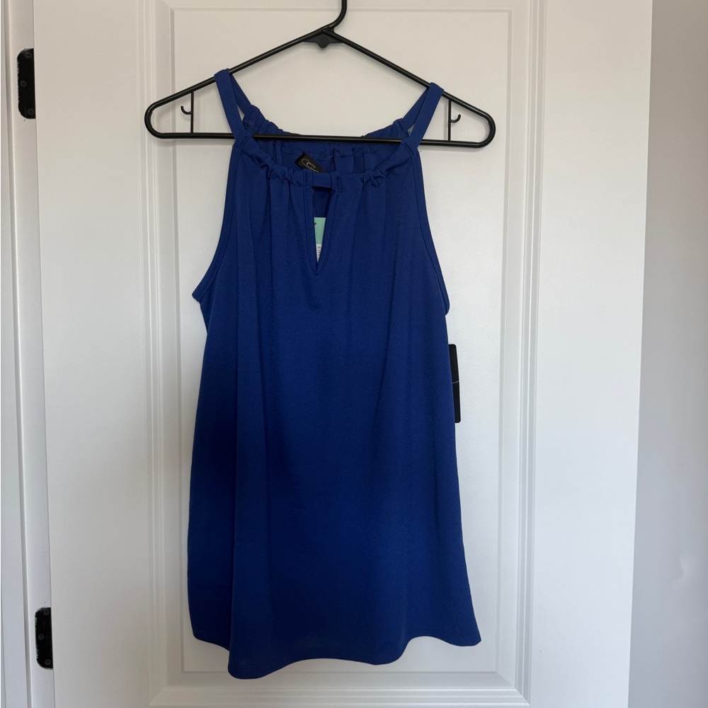 Colette Cobalt Blue Seedar Halter Knit‎ Top NWT Size Medium